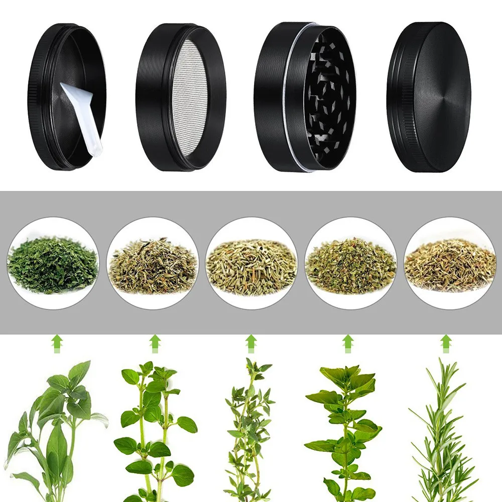 Измельчитель табака сигареты креативная 4 слойная алюминиевая измельчитель для