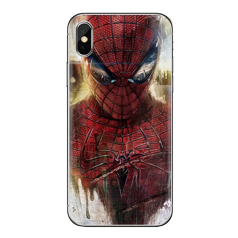 Comics superhoreos Spiderman для samsung Galaxy S2 S3 S4 S5 MINI S6 S7 edge S8 S9 Plus Note 2 3 4 5 8 Coque Fundas TPU чехол сумка |