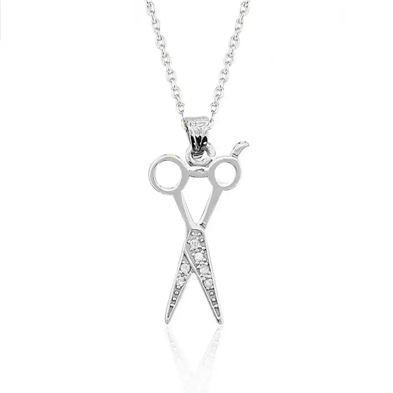 

Silver Scissors Lady Necklace