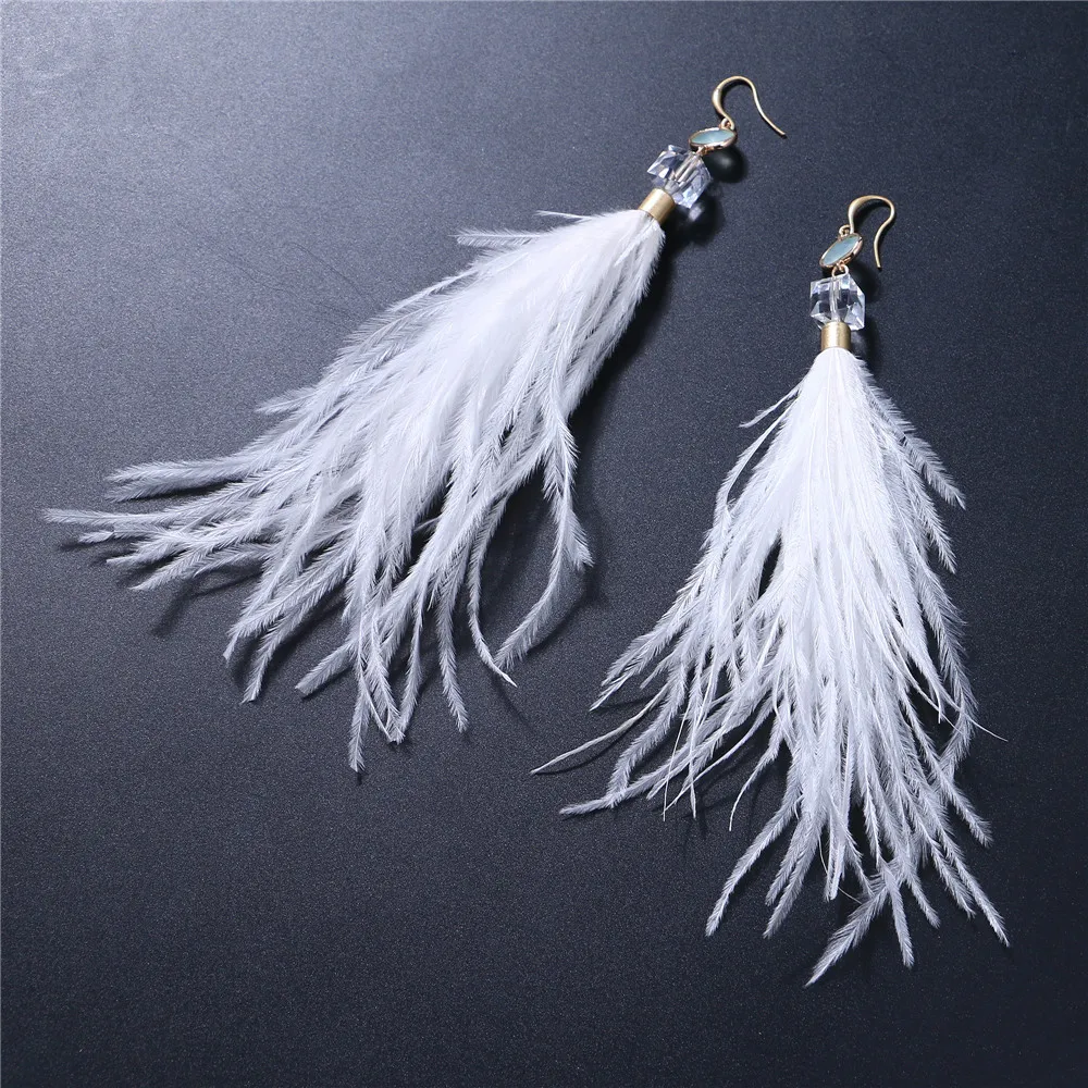 

Glamour Girl Natural Feather Earrings Pendant Tassel Style Pure Vertical Gift Holiday With Irregular Freshwater Pearl Pendants