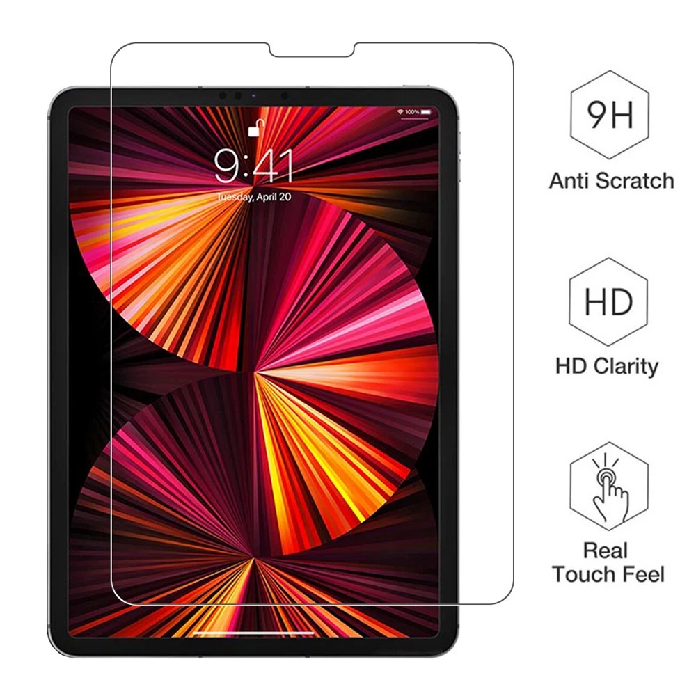 Закаленное стекло твердость 9H для iPad Pro 11 дюймов 2021 защита экрана A2301 A2459 A2460
