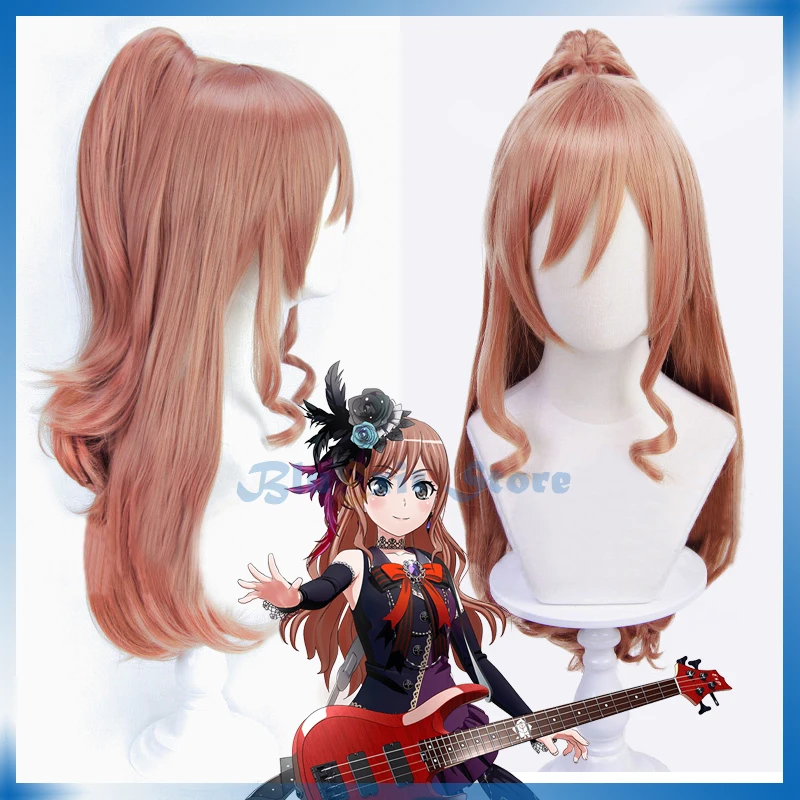 Игра BanG Dream! Roselia Imai Lisa парик косплей волосы длинные волны хвост синтетические Comiket