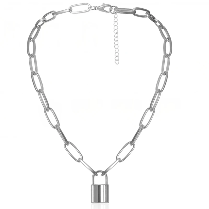1 шт. винтажное ожерелье с квадратным замком в стиле панк хип-хоп рок висячий