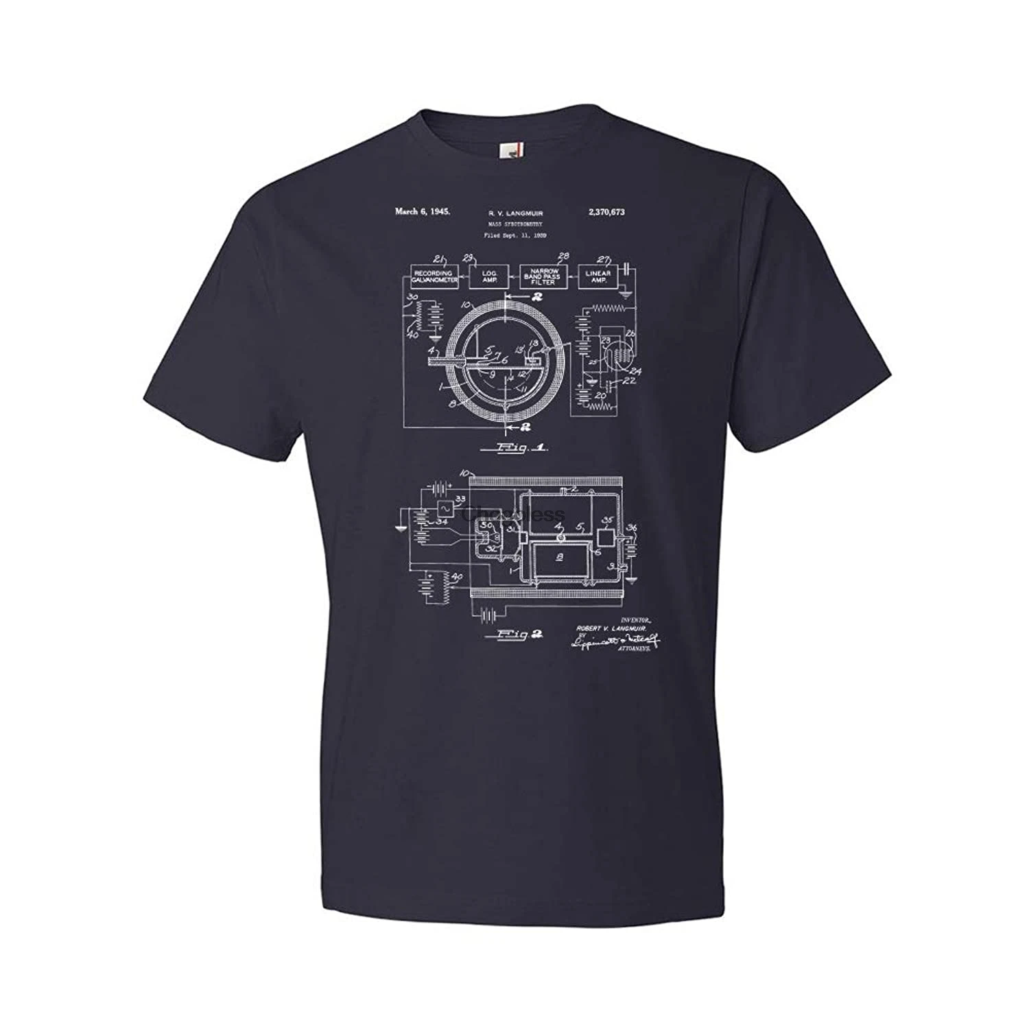 

Patent Earth Mass Spectrometry T-Shirt Chemist Gifts Spectrograph Tee Teacher Gift