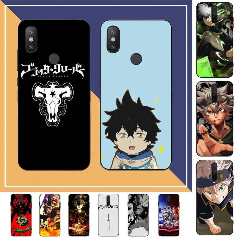 FHNBLJ черный клевер аниме Asta Black bull чехол для телефона RedMi note 7 8 9 6 5 4 X pro 8T 5A |