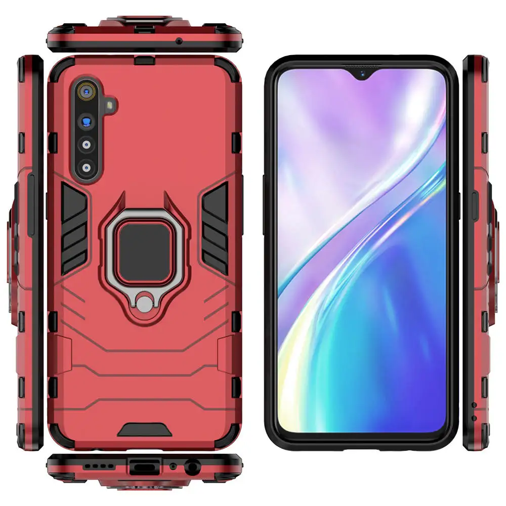 Для Oppo A1K A11X K3 A9 кольцевой держатель чехол для телефона realme 3 5 pro C2 X X2 XT Q Reno 2 магнитный автомобильный противоударный защитный чехол