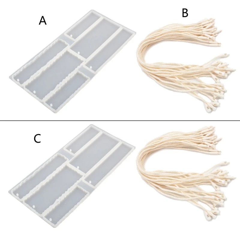 

Необычная прямоугольная закладка для подвесок, силиконовая форма «сделай сам»