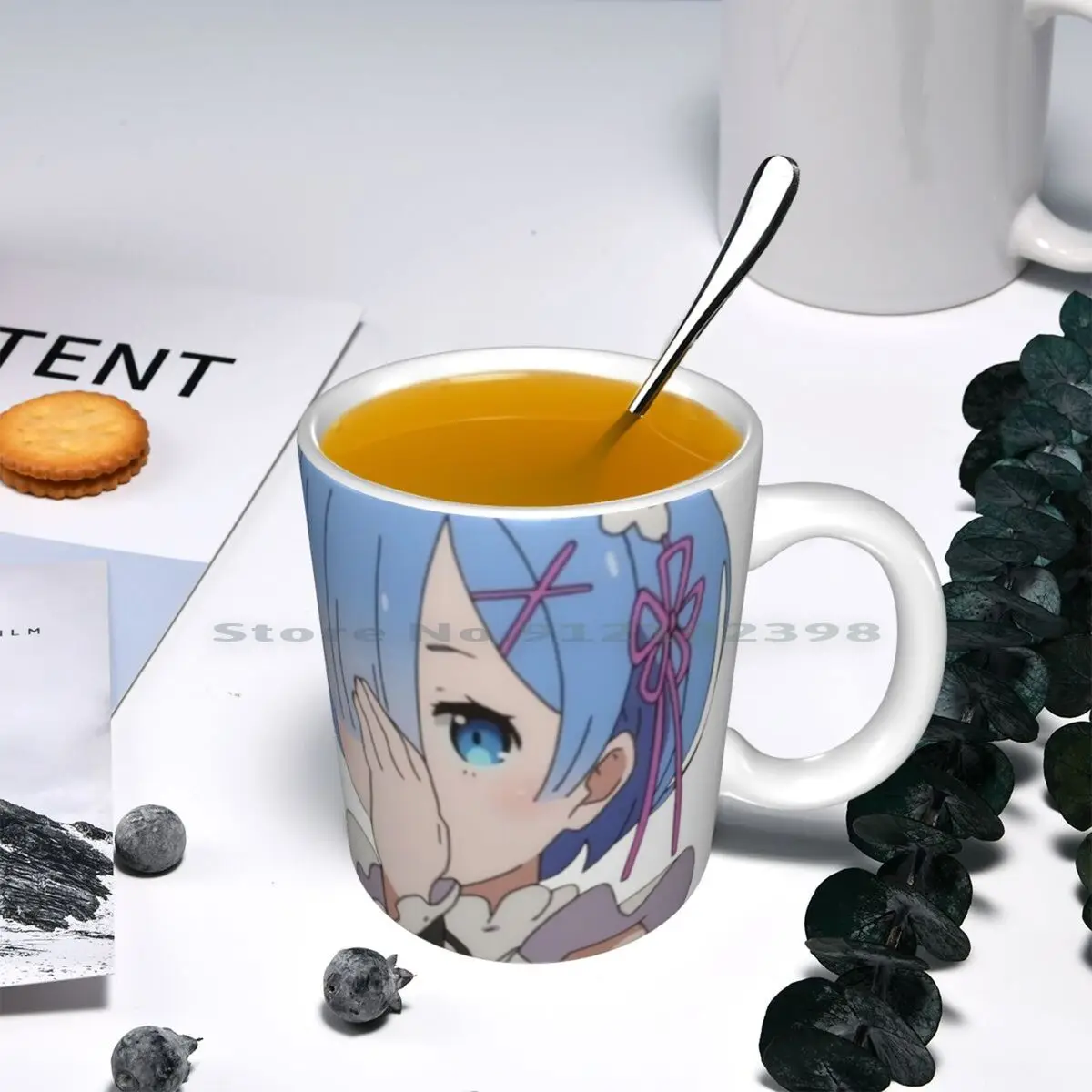 Re : Zero Twin Anime Maids Rem And Ram Ceramic Mugs Coffee Cups Milk Tea Mug Rem Ram Felt Natsuki Emila Manga Anime Rezero Re images - 6