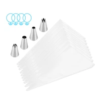 18pcs reusable pastry bags nozzle set pastry bag tips kitchen diy cake icing piping cream cake decorating tools