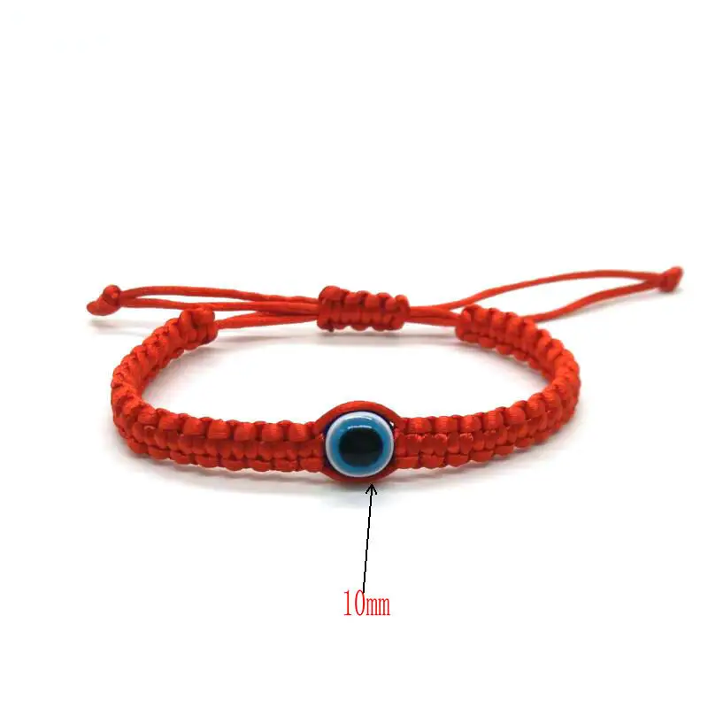 Новая горячая распродажа Fatima браслет evil eye синие глаза Chakra бусины красная веревка