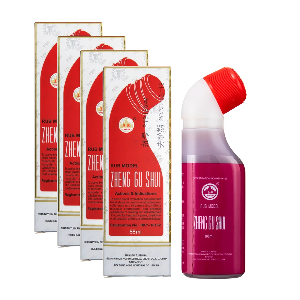 

【 4 бутылки 】бренд Yulin | Модель руб | ZHENG Gu SHUI | Внешний обезболивающий лосьон 88 мл