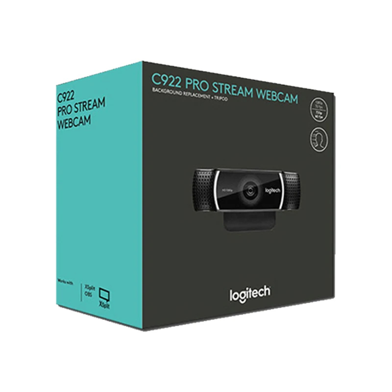 

Logitech Pro C922 enfoque automatico construido en Stream Webcam HD 1080p camara para Streaming de grabacion Original