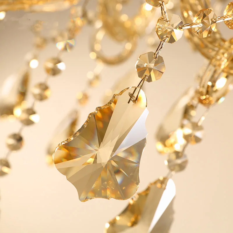 Современные хрустальные люстры домашнее освещение роскошные украшения в форме