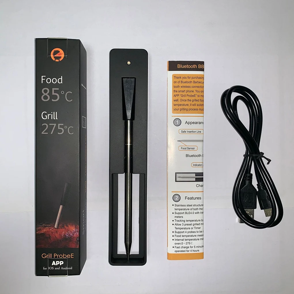 

Wireless Bluetooth Meat Food Steak Thermometer for Oven Grill BBQ Smoker Rotisserie Kitchen Smart Digital Barbecue Accessories