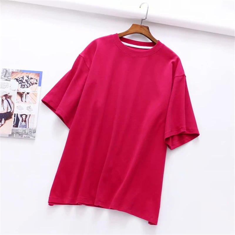 Женские футболки с длинным рукавом STVY повседневные свободные Харадзюку из 100%