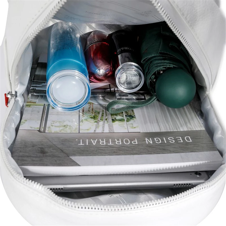 

High Quality Leather Women Backpack Casual School Bags for Teenage Girls Simple Large Capacity Ladies Travel Bagpack Sac A Dos