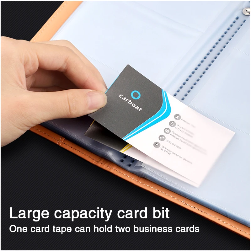 PITEBO Leather card package commercial multi position simple multifunction certificate book folder ticket |
