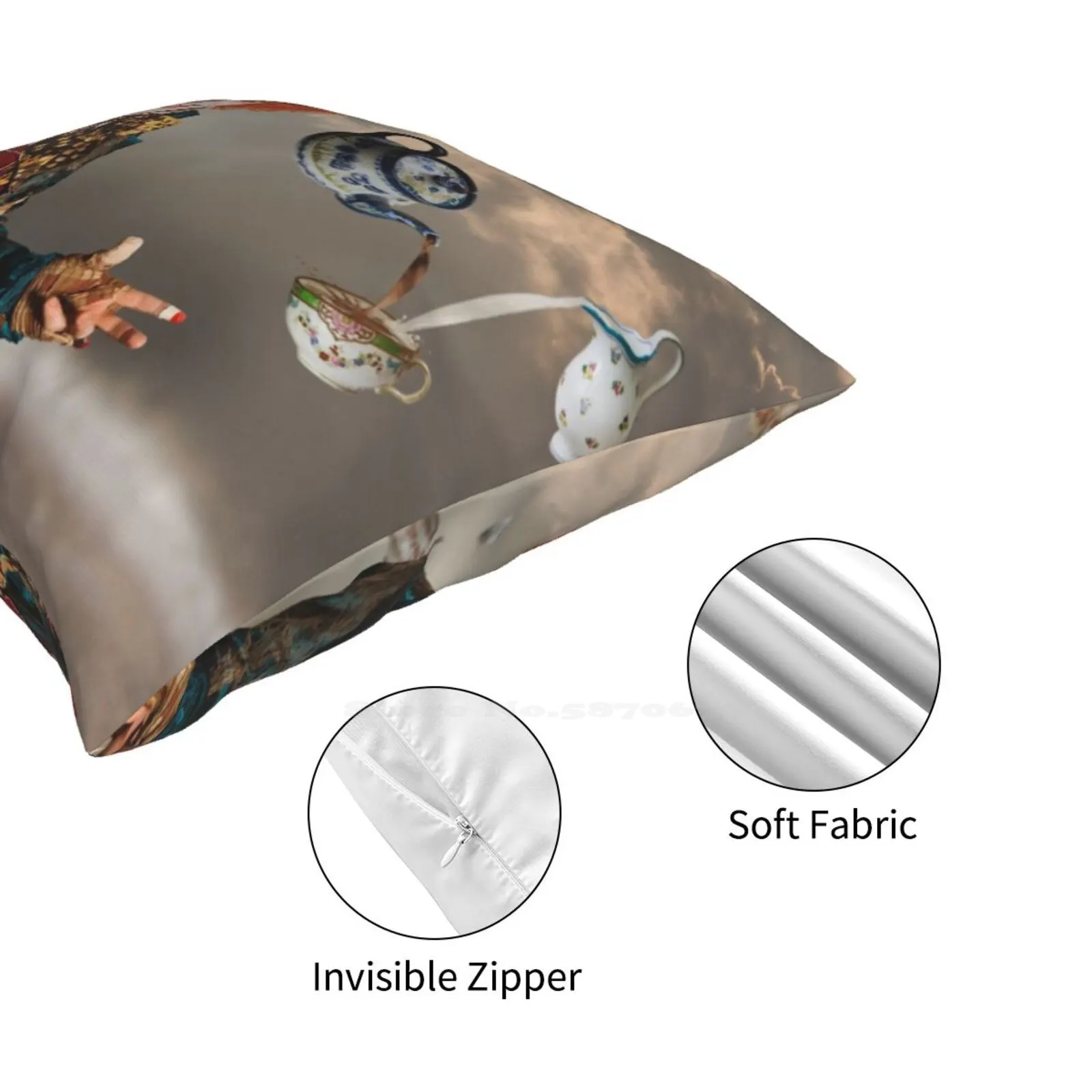 Диванная подушка для чайной вечеринки Mad Hatters наволочка чайника чашка чая