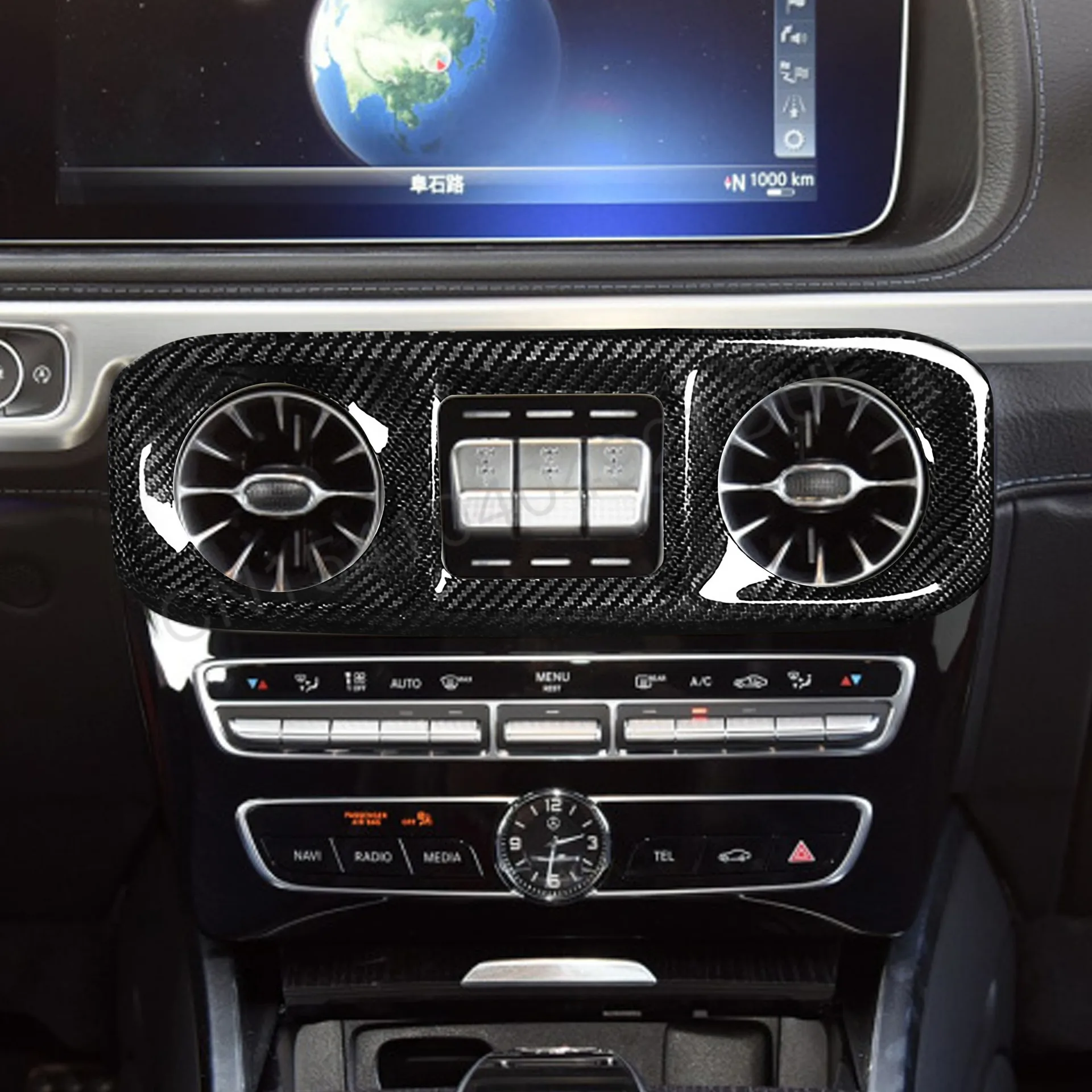 

Подходит для внутренней модификации Mercedes Benz G-class w464 babus Brabus, центральный выпускной воздушный клапан из углеродного волокна