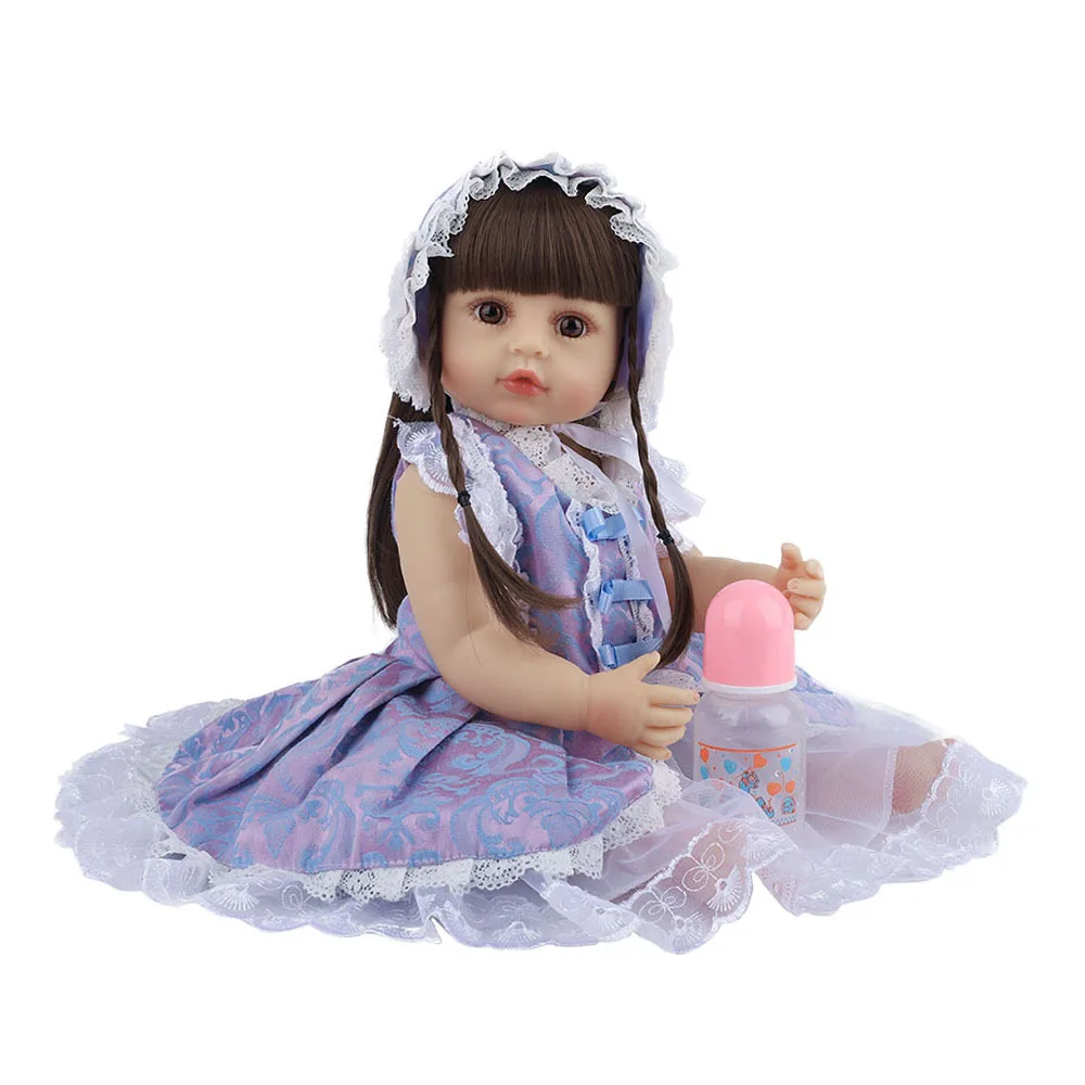 

55CM Bebe Doll Bebe Reborn Baby Dolls for Children Toys Toddler Full Body Silicone Girl Reborn Doll with Summer Clothes