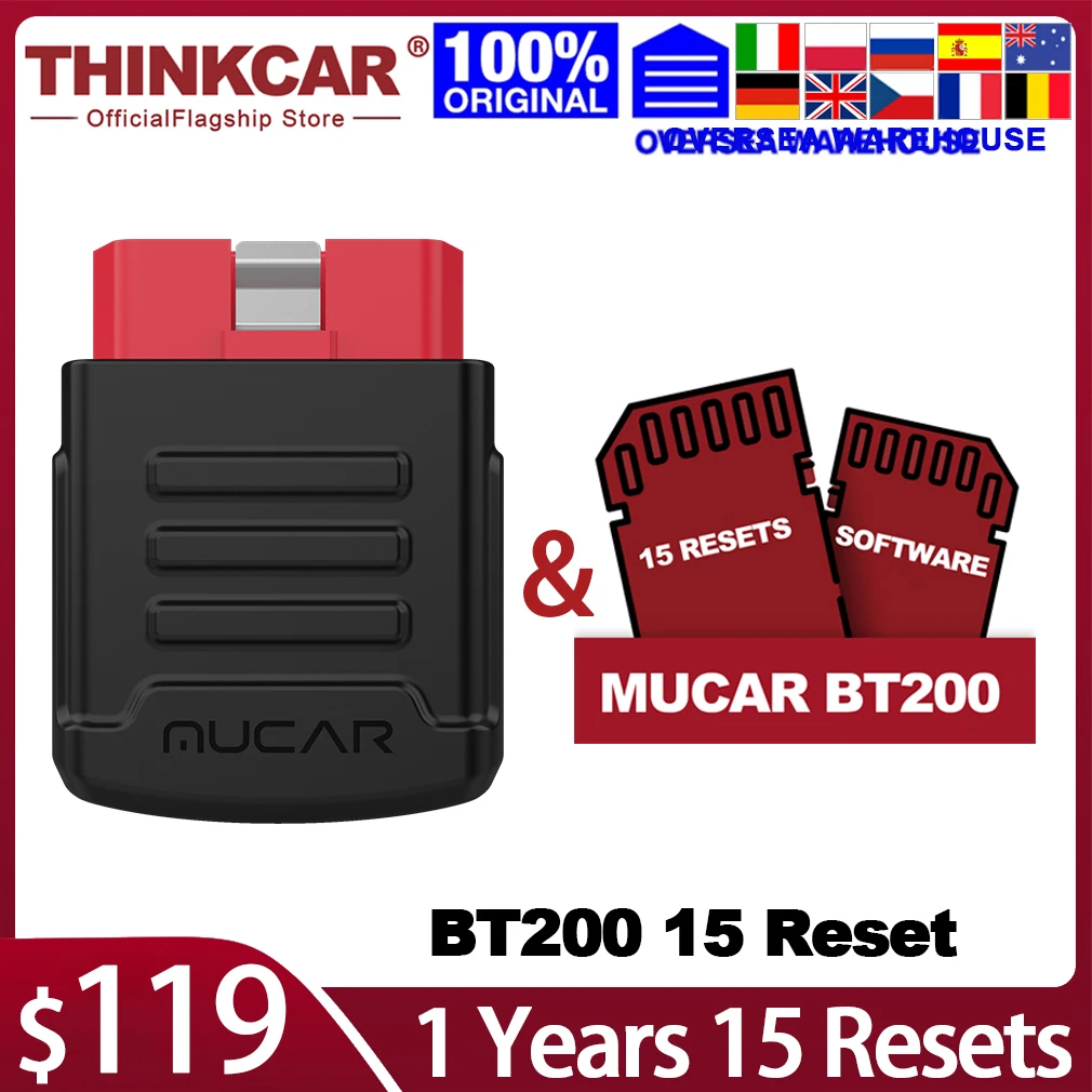Диагностический сканер для автомобилей THINKCAR MUCAR BT200 диагностический инструмент