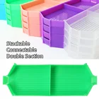 Лотки для алмазной живописи, лотки большого объема с двойными секциями, квадратные и круглые сверла, штабелируемые, соединяемые, инструменты для творчества, для живописи 5D