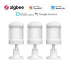 Смарт-датчик движения Zigbee, беспроводной инфракрасный датчик движения, работает с приложением Alexa Google Home