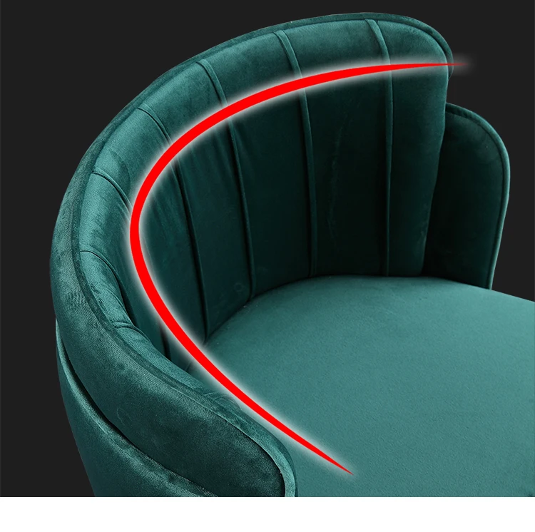 

Nordic light luxury dining chair home chair back modern minimalist solid wood nail makeup reception chair