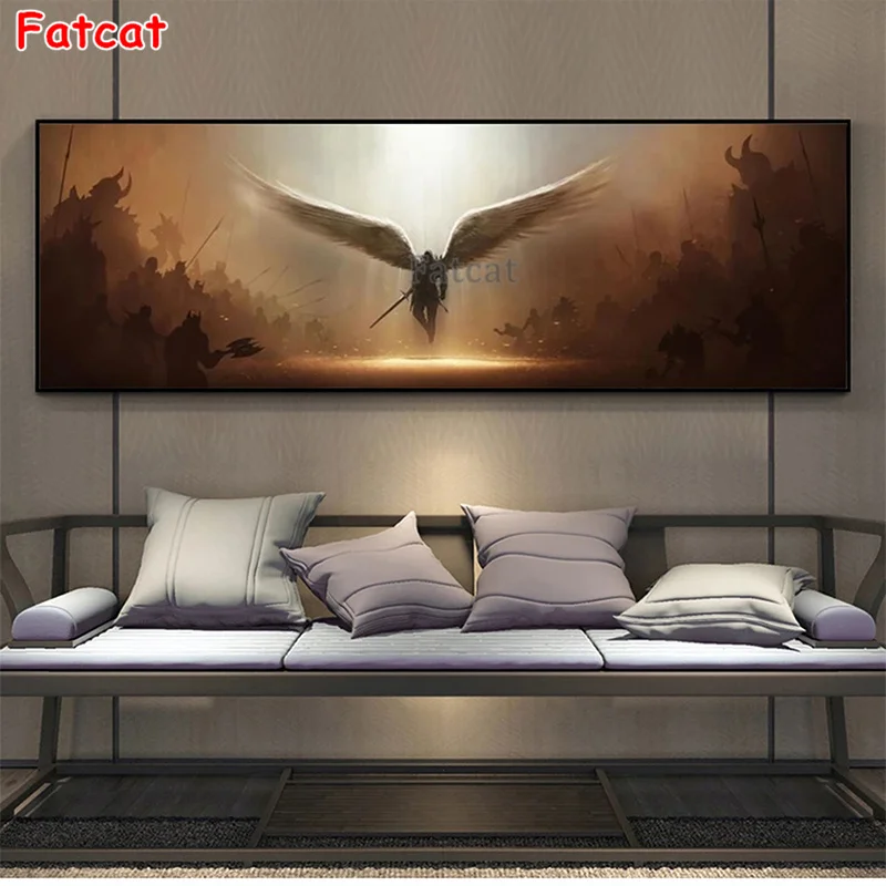 

5D DIY Diamond Painting The Archangel Of Justice Diamond Embroidery Warrior Full Square Round Drill Mosaic Cross Stitch PP2149