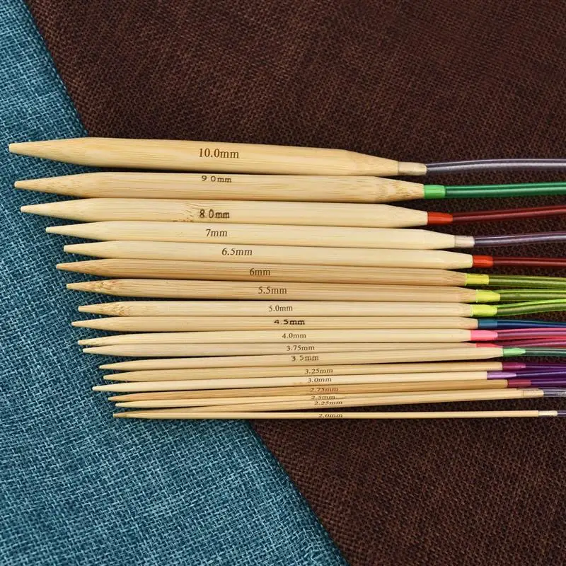 Набор круглых вязальных спиц сделай сам 18 шт./компл. набор двойных крючков мягкая