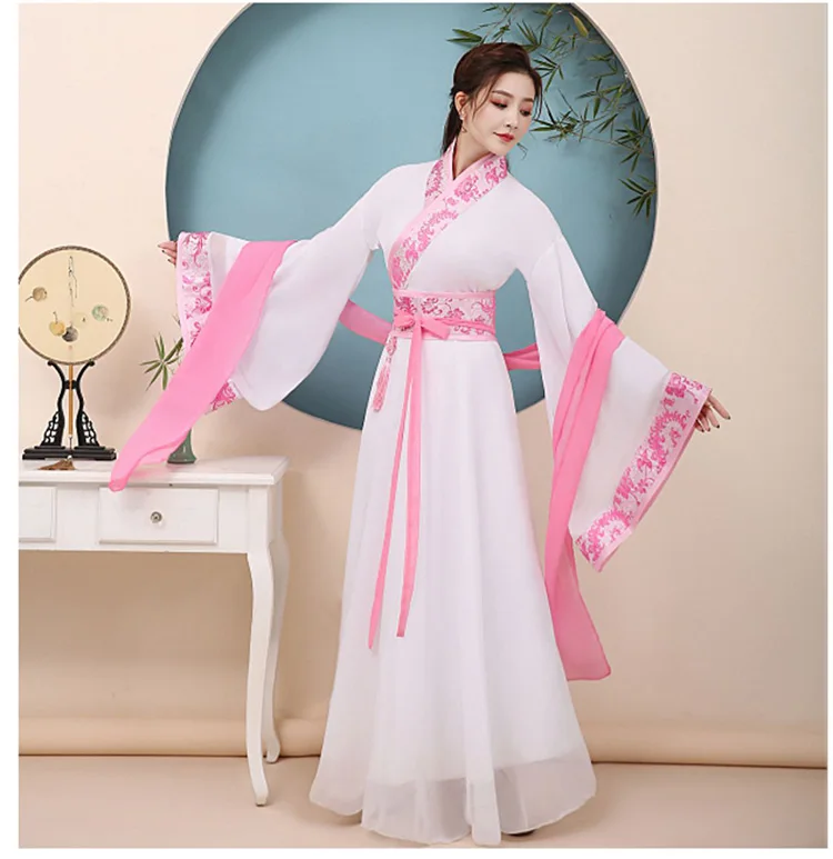 Женские китайские танцевальные костюмы ханьфу династии Цин традиционное