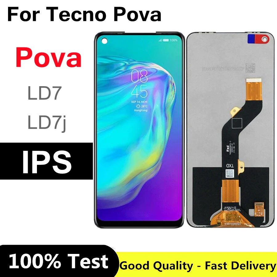

6.8" For Tecno Pova LCD Display with Touch Panel Screen Digitizer Assembly Replacement For Tecno Pova LD7 LD7j LCD