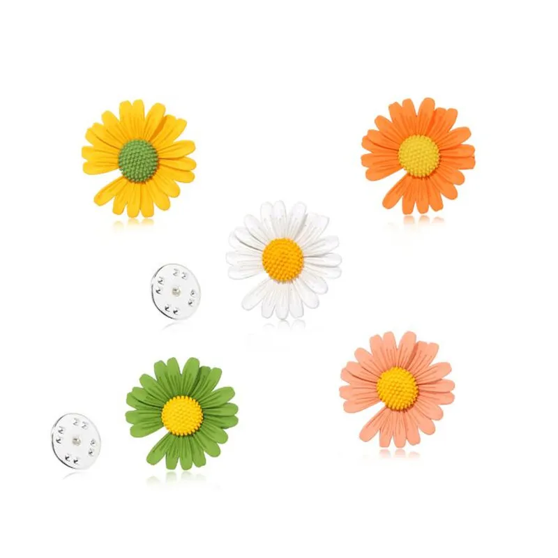 Модные броши в форме цветка для женщин брошь виде маргаритки украшение одежды