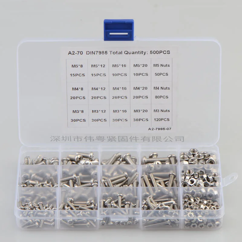 Винты из нержавеющей стали 304 набор винтов с плоской головкой Philips M3 M4 M5