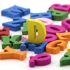100 шт.лот Деревянный алфавит сделай сам ремесла детские развивающие буквы красочное ремесло Пазлы игрушки для детей