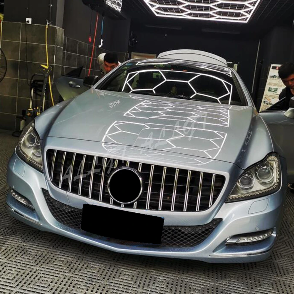 Передний гоночный заготовка бампер решетка верхний Гриль Крышка для Mercedes Benz W218 CLS