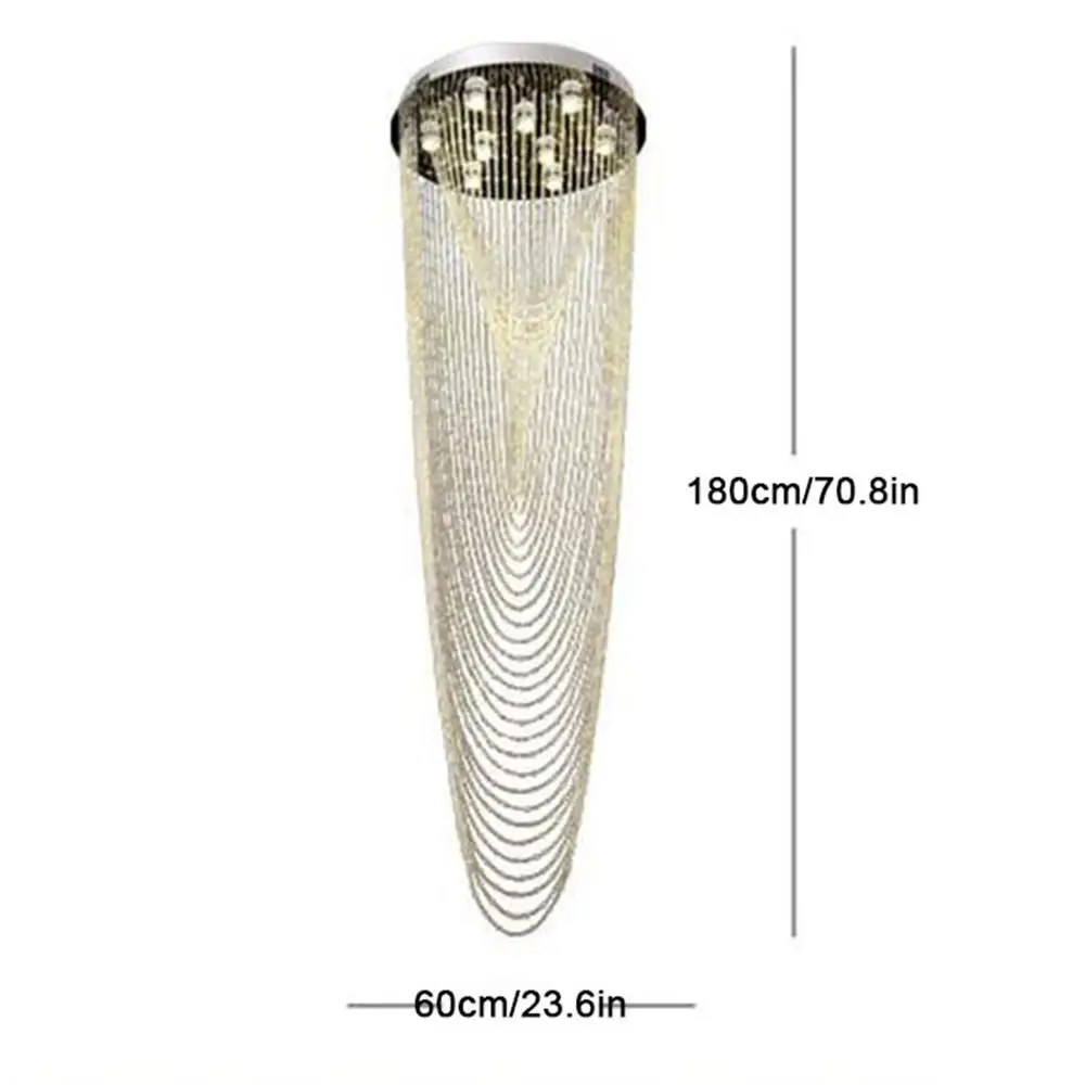 Хрустальная люстра D60 * h180 см Современная впечатляющая лампа потолочный