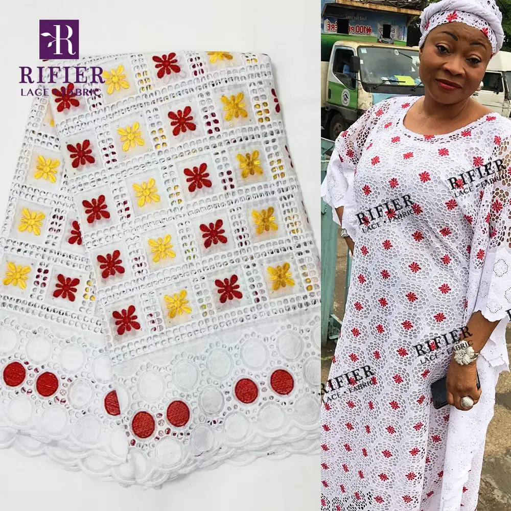 

2020 High Quality Dry Lace Swiss Voile In Switzerland 100% Cotton Lace Fabrics Nigerian African Embroidered Guipure Laces Fabric