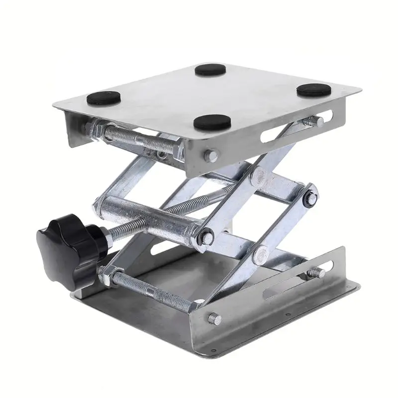 

Laboratory Lifting Platform Stand Rack Scissor Jack Bench Lifter Table Lab 100x100mm Stainless Steel For Scientific P82C