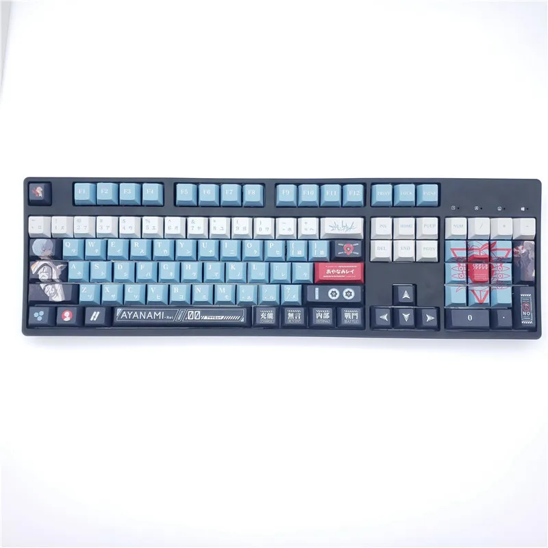 Игровая механическая клавиатура Genshin Impact с мультяшными героями игры PBT 108