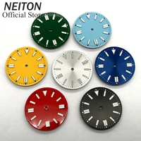 neiton 28 5mm31mm black blue green red yellow watch dial luminous fit nh35 nh36 eta2824 2836 miyota 8215 dg2813 3804 movement