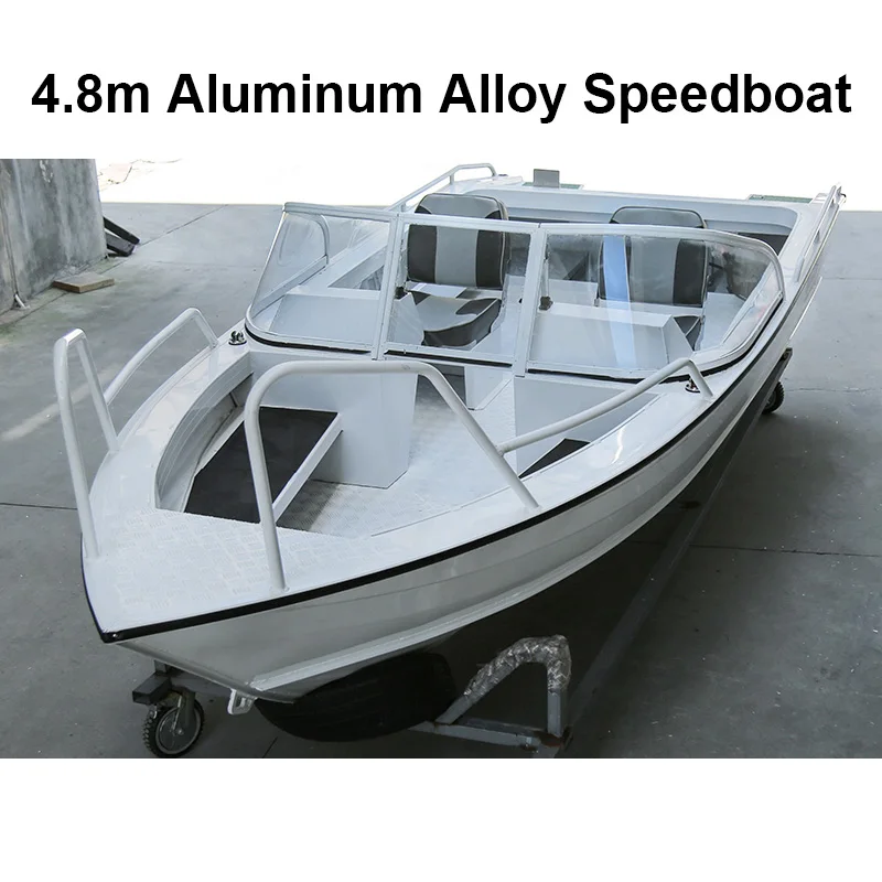 Белая скоростная лодка из алюминиевого сплава рыболовное судно штурмовая водный