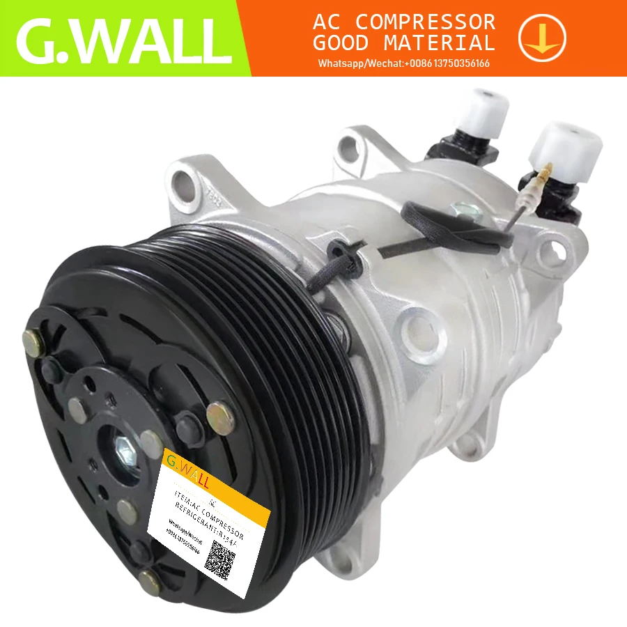 

tm16 compressor Automobile A/C AC Compressor For TM16 12V 24V 8Grooves Pulley TM16 AC Compressor TM16 Bus A/C Compressor