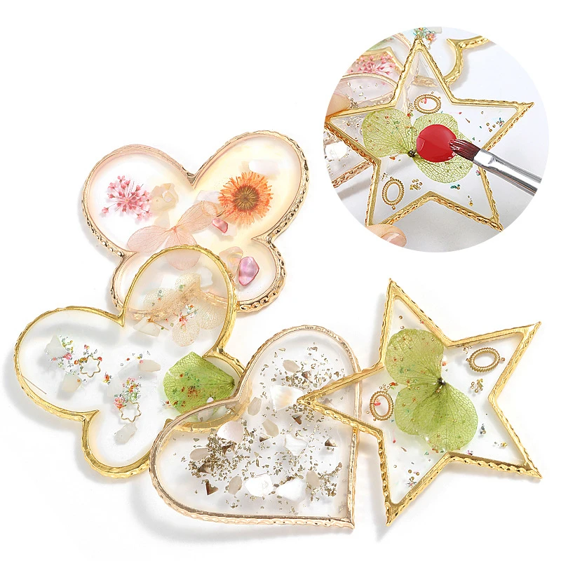 Смола камень палитра ресниц клей кольцо держатель на палец пластина дизайн