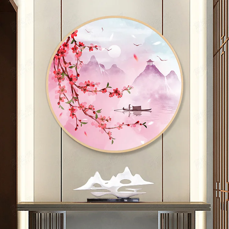 

Цветы, ландшафт, искусство для украшения, круглая алмазная живопись, полная дрель AB Стразы, клей