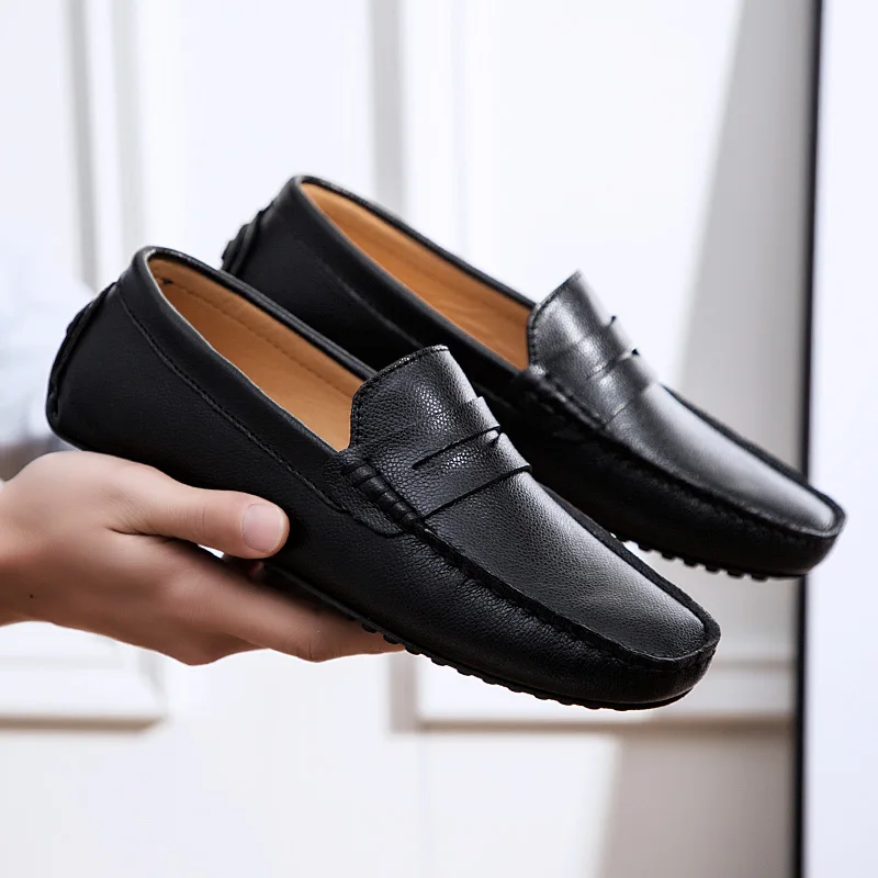 

Big Size 49 Man Leather Shoes Slipons Classic Summer Male Flat Shoe Genuine Leather Men's Loafers Moccasins Casual Driving Shoes