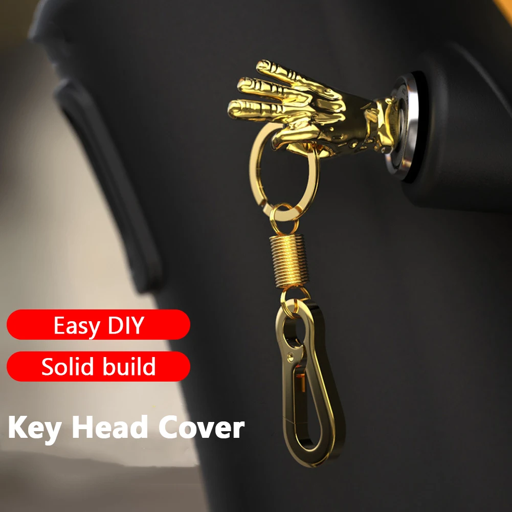 

Retro Universal Motorcycle Modified Key Cover Crective CNC Decorative Key Head Cover with Keychin Car Gadget Car Key Holder