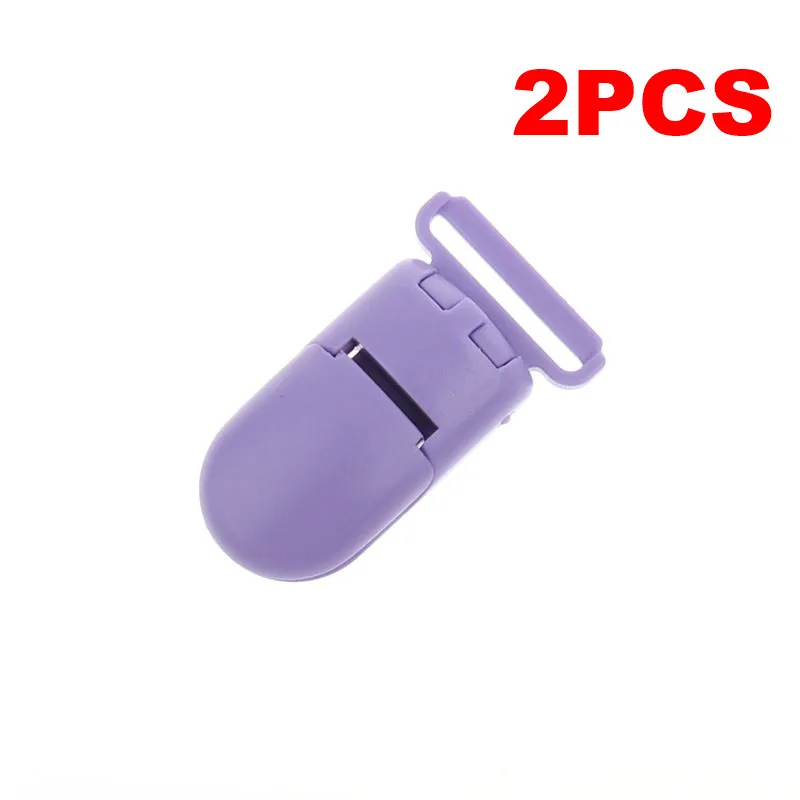 Plastic-B28 Purple Fkisbox 2pcs Mouse Pacifier Clip Silicone Bead Baby Teether& Plastic Teething Accessories Nipple Clasps Toy DIY Round Koala - Цвет: Plastic-B28 Purple