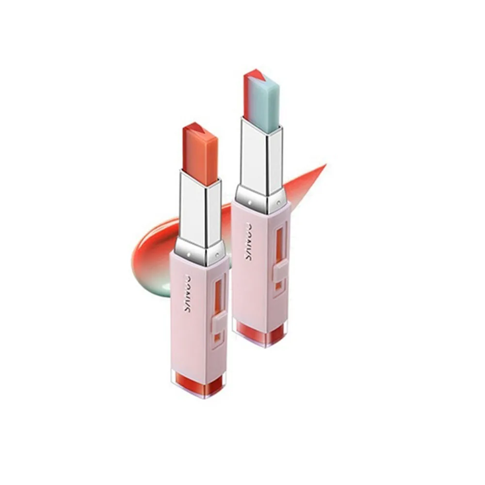 Корейская мода V Резки Two Tone укус губная помада тени шелковистые Moisturzing