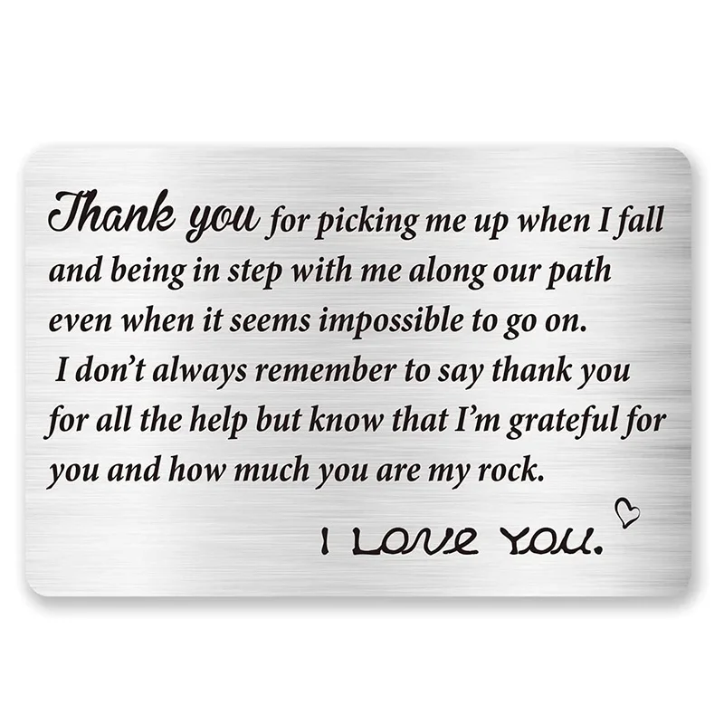 

Engraved Wallet Card for Boyfriend Men Husband Fiance Girlfriend,Love Note Cards for Him Her, Best Birthday Christmas Gifts
